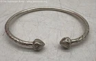 Marked 925 Sterling Silver West Indian Cocoa Pod Cuff Bracelet - 26.9g