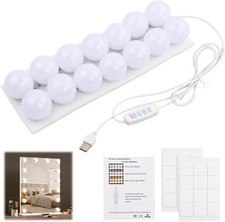 Pagezol 14 Bulbs Hollywood Style LED Makeup Lights with USB Cable, Vanity Mirro