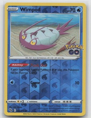 Wimpod 025/078 Common Pokemon GO Pokemon Reverse Holo Lightly Played