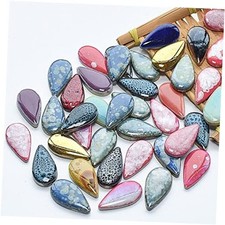 500g/1.1lb Random Color Irregular Ceramics Mosaic Tiles,DIY Large Raindrop
