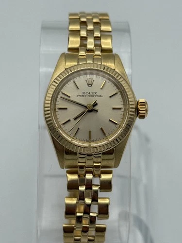 ROLEX OYSTER Perpetual M6719/7 - 14K Yellow Gold Vintage Watch