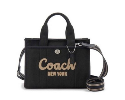 COACH Cargo Tote Bag 26 BLACK 30a
