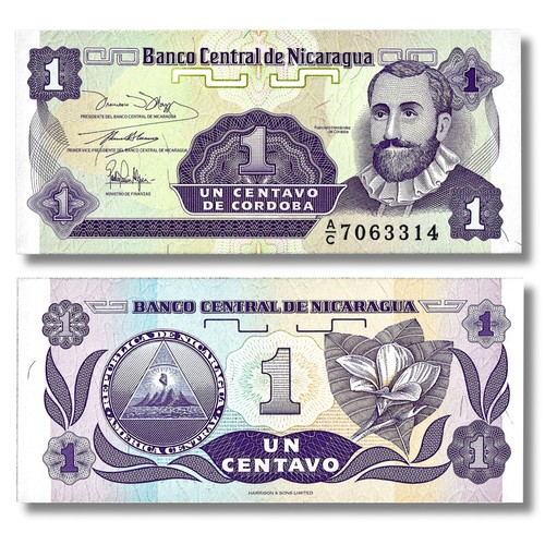Nicaragua 1 Centavo Banknote, P-167, Uncirculated X 1 PC 🇳🇮