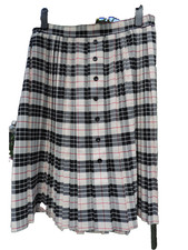 Gonna invernale plissettata tartan vintage TAGLIA 18