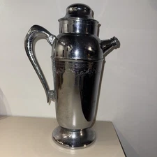 Vintage Art deco Rooster Head Chrome Cocktail Shaker Universal Mint Condition