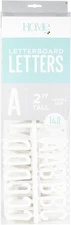 DCWV Letterboard Letters & Characters 2" 148/Pkg-White