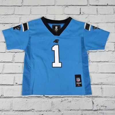 Carolina Panthers NFL Players Team Apparel #1 Newton Toddler 24m Blue Jersey 