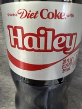 Share a Coke with   Hailey   2025 Personalized Gift Coca~Cola Bottle 20oz Diet