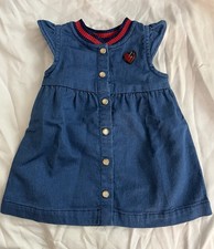 Gucci Blue Denim Dress Baby Girls 0-3 Months