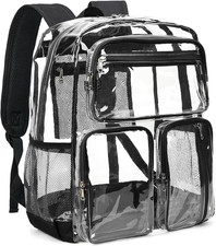 Clear Backpack Heavy Duty - Extra Large Clear Bookbag Transparent See through Ba