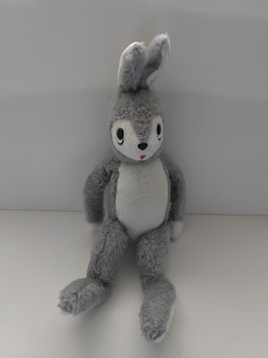 Douglas Cuddle Toys Large Gray Bunny Rabbit Lovey Stuffed Plush 18''