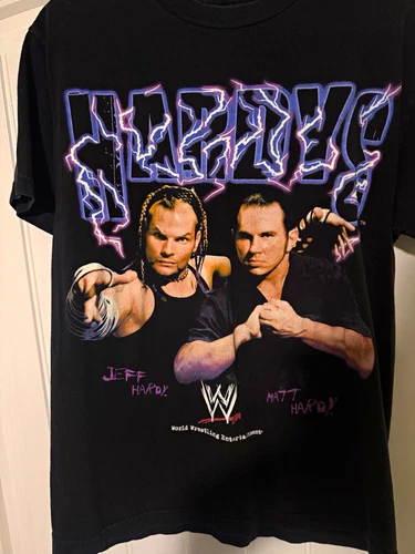 WWE The Hardy Boyz Black/Purple T-Shirt Size M Vintage vintage concert t-shirt, vintage, single stitch, B+ condition