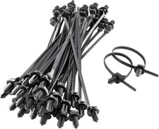 50PCS Heavy Duty Fir Tree Push Mount Cable Ties, 8.3" Nylon Self-Locking Wraps