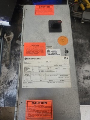Enviro-Tec AHU021101-05 HVAC Control Panel 460V 3PH Square D New No Box