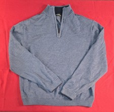 Men  s Medium Blue quarter-zip sweater Comfy Casual