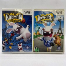 Lot of 2 Nintendo Wii Games Rayman Raving Rabbids 1&2