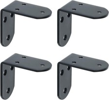 4 Pcs Small Corner Brackets, Black