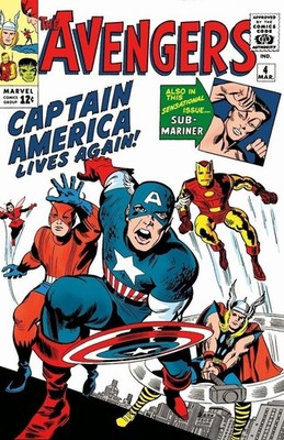 THE AVENGERS #4 COMIC BOOK COVER poster print 11''x17'' home decor
