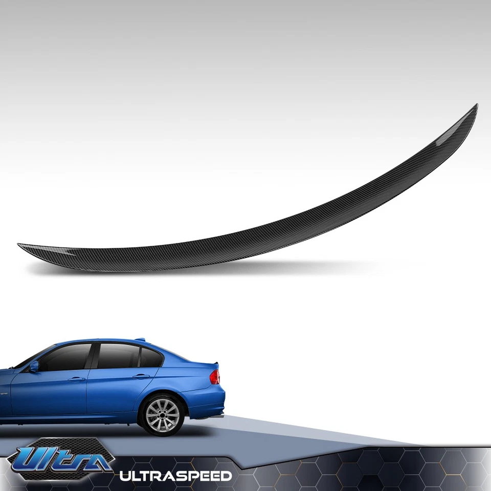 Alerón trasero apto para BMW E90 serie 3 M3 2005-2011 estilo MP aspecto carbono Foto 2 de 4