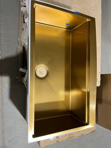 33 Inch Gold Workstation Farmhouse Stainless Steel Kitchen Sink with Accessories