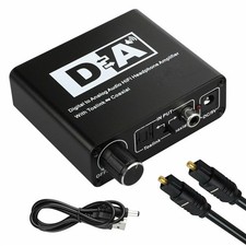 3.5mm Digital to Analog Audio Converter Adapter W/ Fiber Cable RCA Out Optical