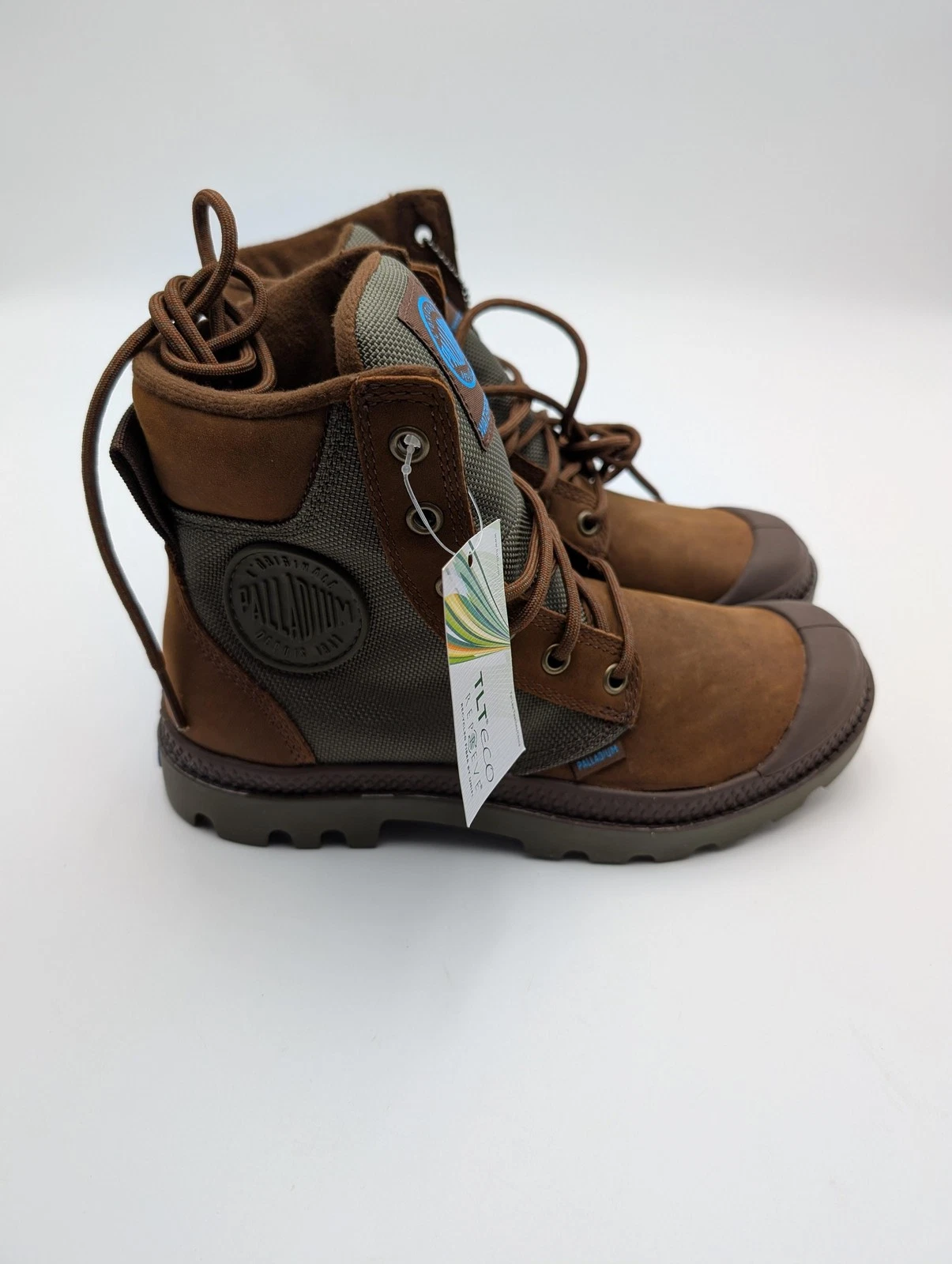 Palladium Boots Mens Size 4 Brown Leather Waterproof Lined Hiking 73234-207