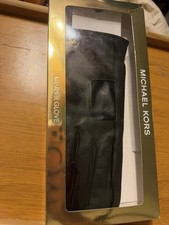 Michael Kors Womens Size M Black Leather Touch Tip Gloves MSRP 98 New. PT 1