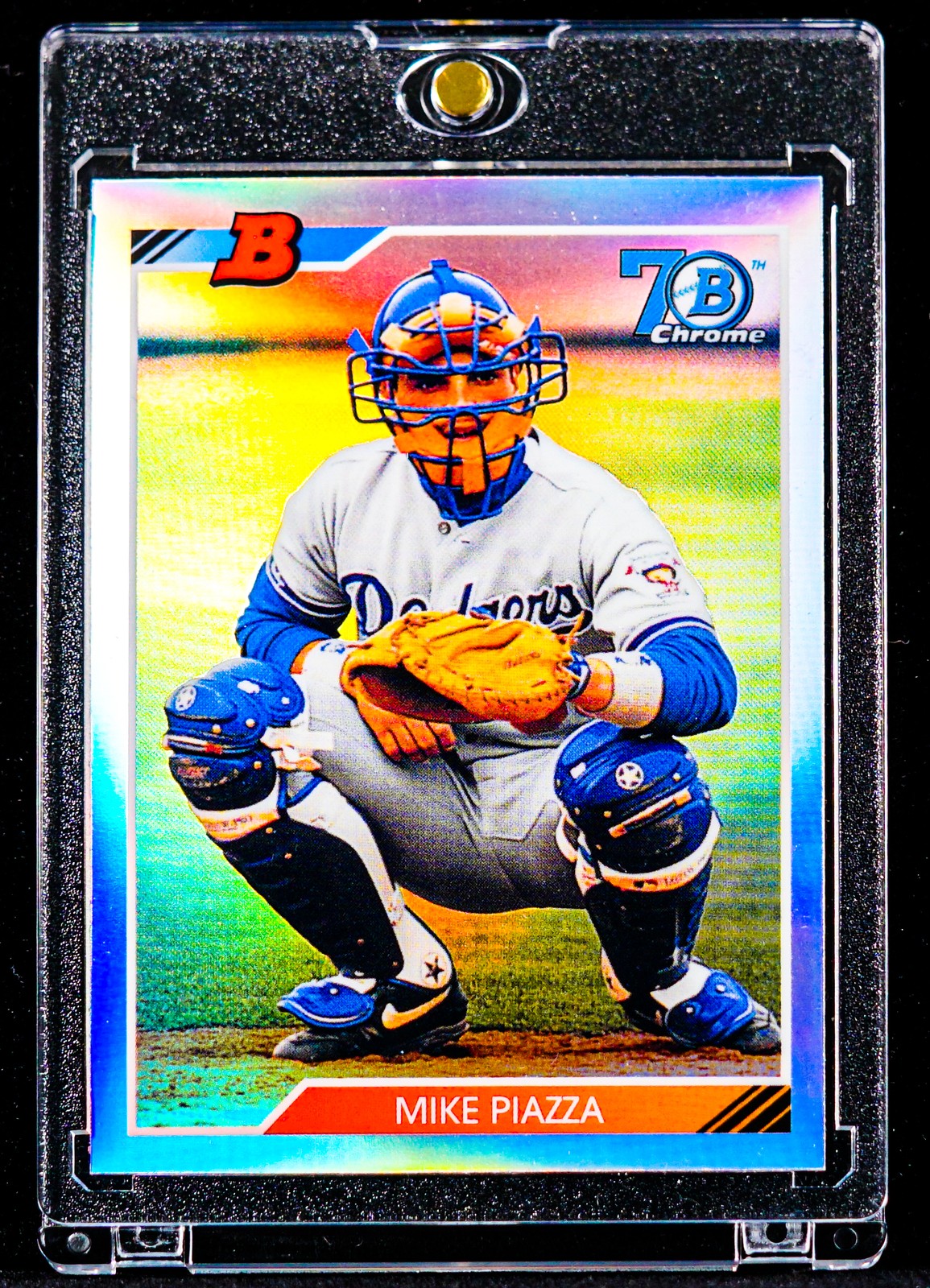 MIKE PIAZZA RARE RAINBOW SILVER REFRACTOR ROOKIE CARD INVESTMENT DODGERS METS RC