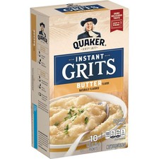 Quaker Instant Grits Butter Flavor Pack of 10 Quick Breakfast 100 Calories