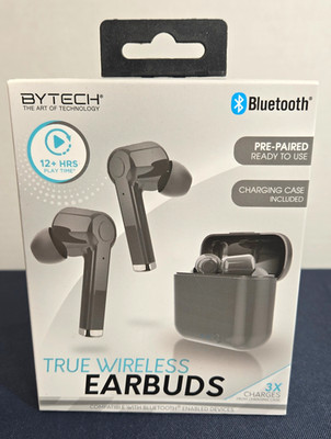 BYTECH  True Wireless Earbuds Bluetooth And Charger Case, Pre Paired. BRAND NEW