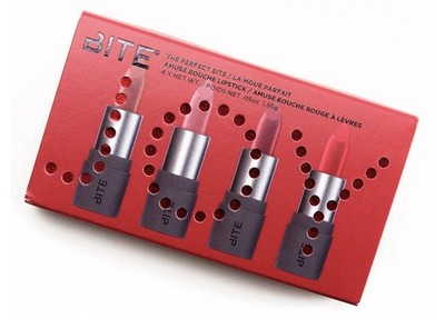 BITE Beauty The Perfect Bite Lipstick Set Honeycomb Sugarcane Rhubarb Cayenne