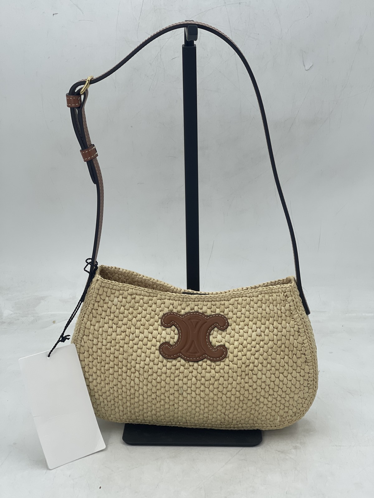 Celine Women's Medium Tilly Shoulder Bag Raffia/Leather Natural