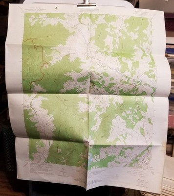 1964 Orig USGS Topo Map Madison VIRGINIA Quad Scouts BSA Hiking Folded