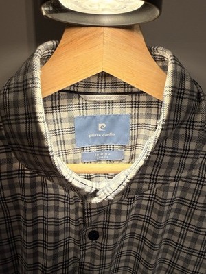 PIERRE CARDIN Hemd   Slim Fit   Gr. 40   Schwarz/Weiß kariert - Herrenhemd