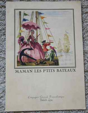 Menu Paquebot  " Liberté " Transatlantique French Line 1954 Mercier croisière