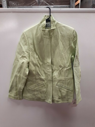 woman fashion liz claiborne leather jacket size med tanguerat Nwt