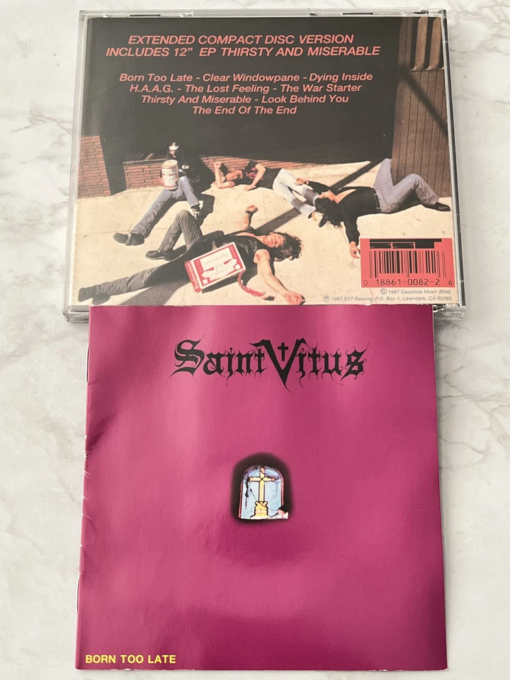 Saint Vitus Born Too Late CD SST Records SST CD 082 Voivod, Dying Inside OOP! Foto 4 de 4