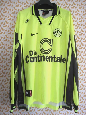 Maillot Borussia Dortmund 1996 Nike Home shirt vintage Jersey football - L - Photo 1/4