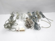 10 phone cords with 2 phone jacks, pre owned, untested, from 4' to 14' See Des.