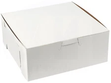MT Products White Cake Box - 6" x 6" x 4" Bakery Boxes No-Window - Pack of 15