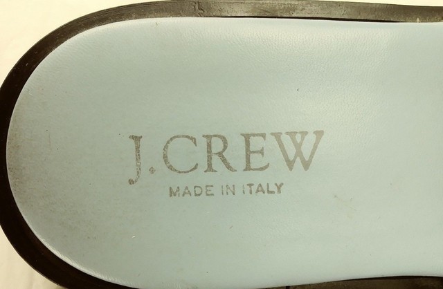 J Crew Womens Sandals Slides 38413 US 7.5 Cheetah Print Leather Shoes 5839 | eBay