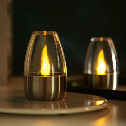 5/10X Solar Powered LED Flickering Flameless Tealight Candles Garden Lamp Decor - Picture 11 of 12