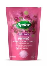 2 Pack Of Radox Bath Salts Detox Rose Pouch 900g