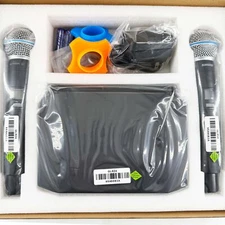 New GLXD4 BETA58A UHF 640-690MHz Professional Wireless Microphone System 2 Mics