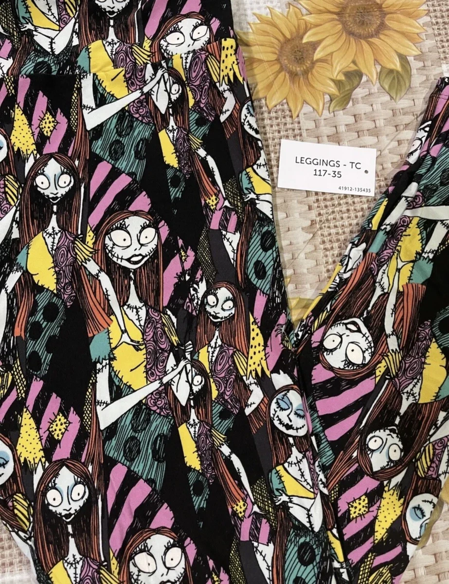 Lularoe TC Leggings Disney Sally Patchwork Nightmare Before