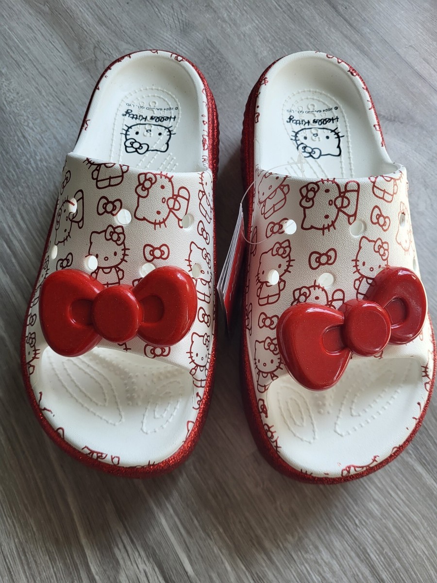 Crocs X Hello Kitty Stomp Slide | Women New Sz 8- NEW - 50th