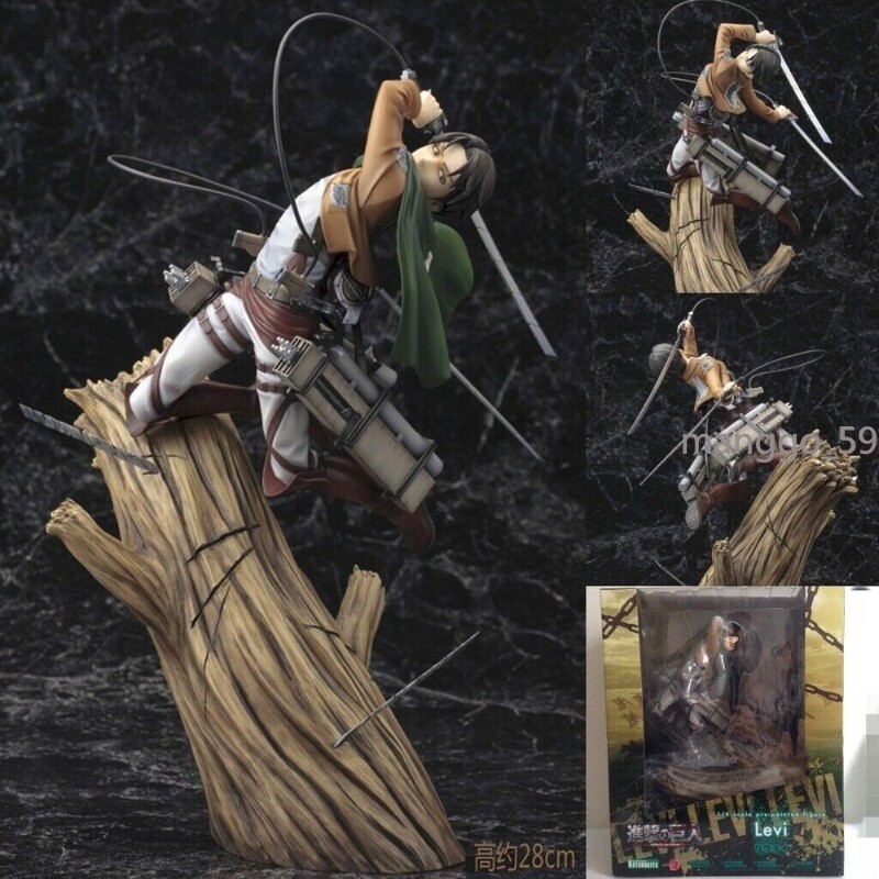 Attack on Titan Levi·Ackerman PVC 1/8 Figure Statue Toy 28CM Gift Soldier Chief