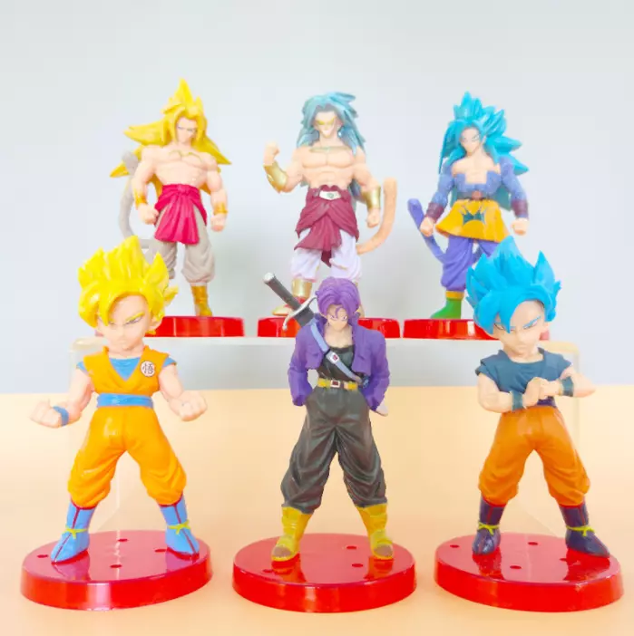 6 pcs Dragon Ball Z Figures Set Super Saiyan Goku Son Vegeta Broly  Christmas