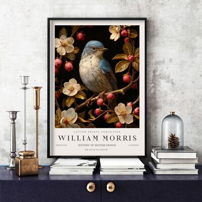 William Morris Druck, William Morris Ausstellung Poster Vögel, Vogel (340c)