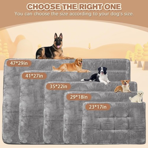 Dog Beds Large Washable, Comfy Dog Crate Mat Mattress with Non Skid Bottom 90x57 - Picture 6 of 7